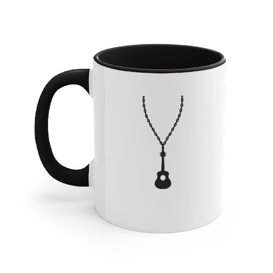 Jewelry Necklace Guitarist Guitar Accent Mugs