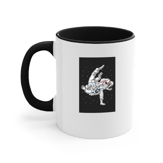 Astronauts Jiu-Jitsu Wrestling Accent Mugs