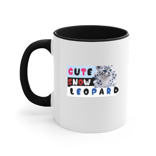 Cute Snow leopard |big cats Accent Mugs