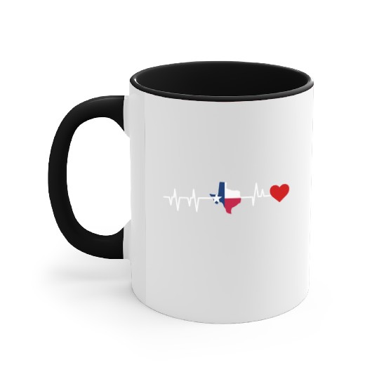 Texas Heartbeat Gift Accent Mugs