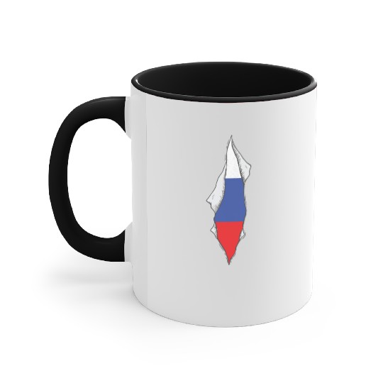 Russia flag proud Russian Accent Mugs