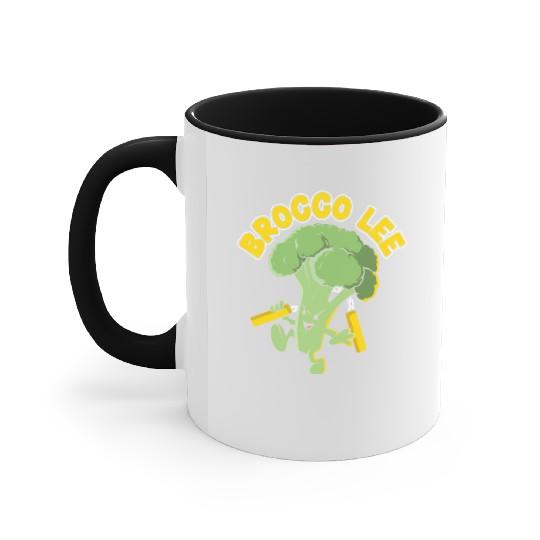 Brocco Lee Vegetable Vegetarian Vegan Broccoli Accent Mugs