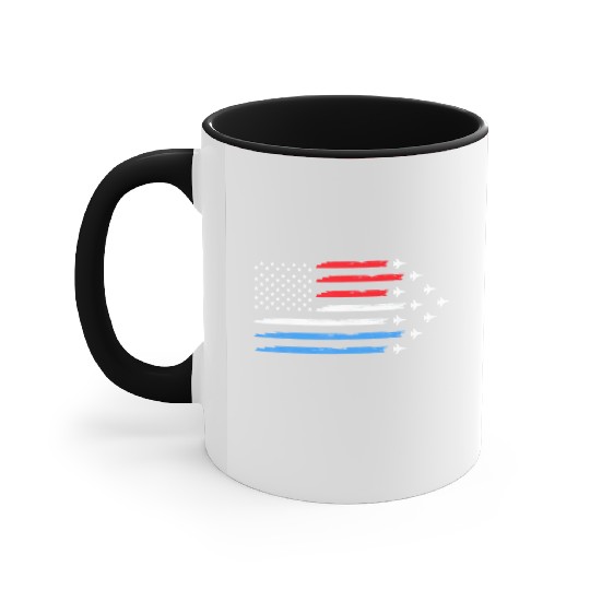 Air Force US Veterans 4th of July Accent Mugs