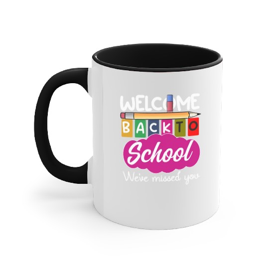Happy First Day, Welcome Back To School Teacher Accent Mugs
