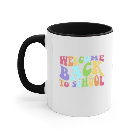 Colorful Welcome Back to School Student Teacher Accent Mugs