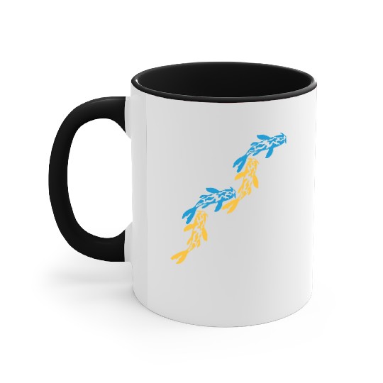colorful koi fish nishikigoi Accent Mugs