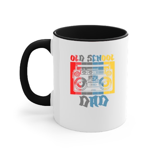 Old School Dad Hip Hop Lover Accent Mugs