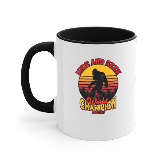 Hide and Seek World Champion Since 1967 - cryptid Accent Mugs