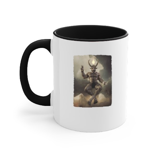 Daddy Baphomet dark PG Accent Mugs