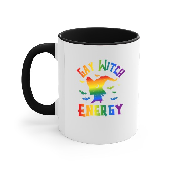 Gay Witch Energy, Funny Halloween Witch Gay Accent Mugs