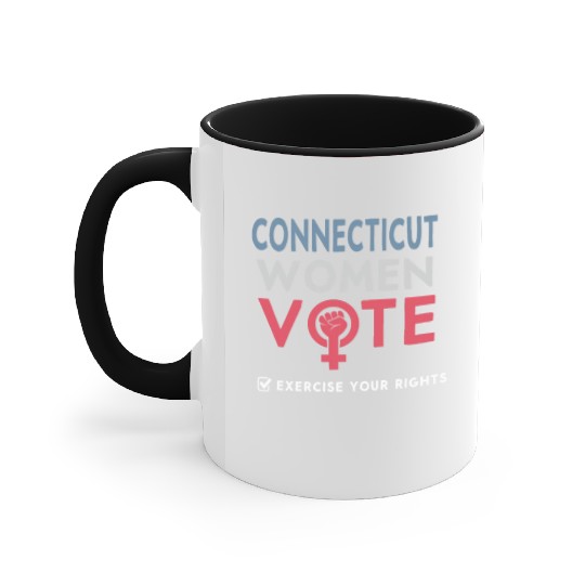 Connecticut Women Vote Voter 2022 Election Accent Mugs