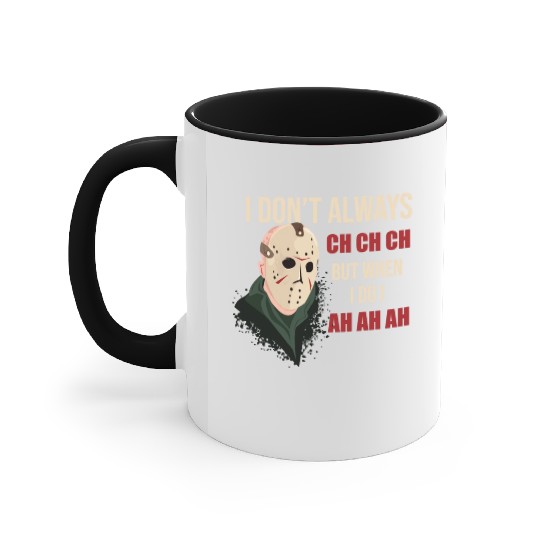 Funny Halloween party Jason hokey mask Friday 13th Accent Mugs