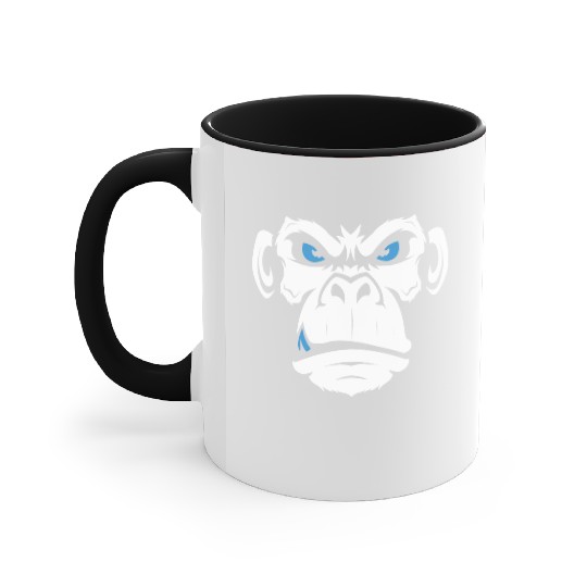 Monkey Head Angry Monkey Face Accent Mugs