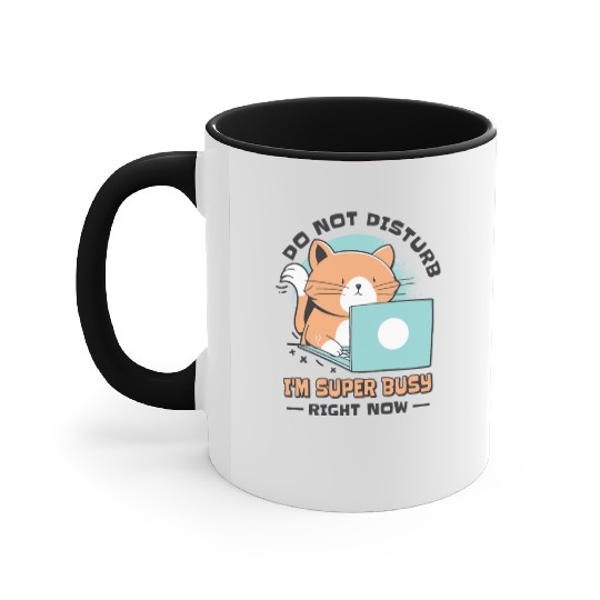 Working Busy Cat Employee Cat Owner Worker Accent Mugs