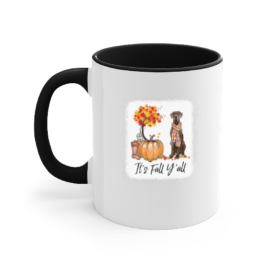It's Fall Y all Great Dane Dog Lovers Thanksgiving Accent Mugs