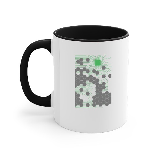 Computer Science Circuit Board Accent Mugs