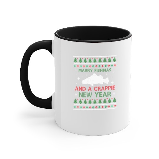 Merry Fishmas And A Crappie New Year - Saying Ugly Accent Mugs