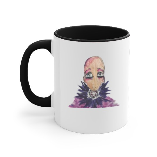 Glamorous baby in violet. Accent Mugs
