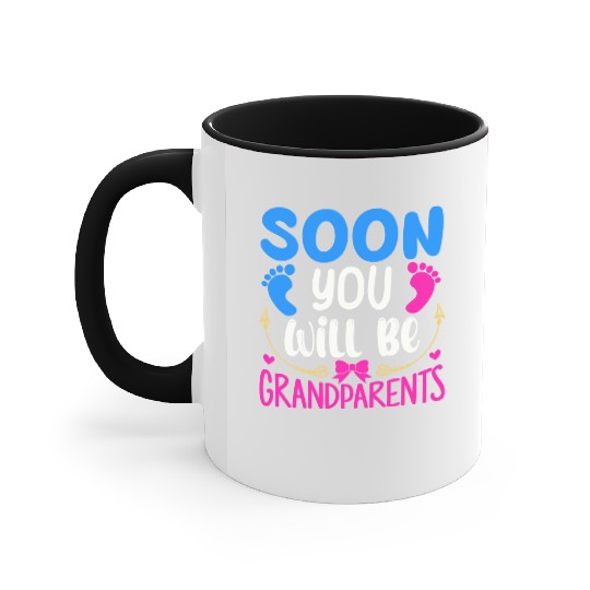 We Will Become Grandparents, Be Grandparents Accent Mugs