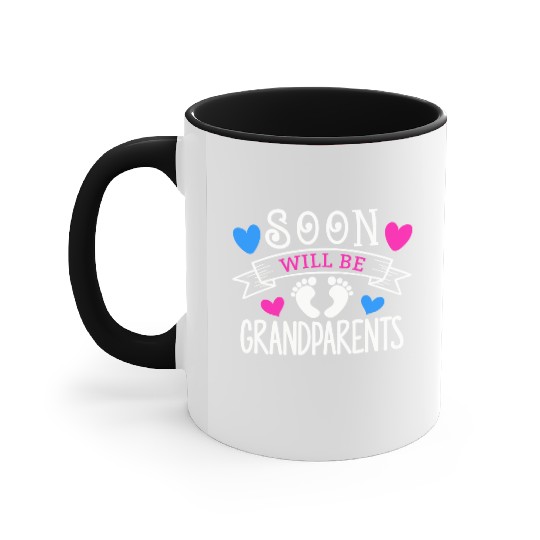 We Will Soon Become Grandparents, Be Grandparents Accent Mugs