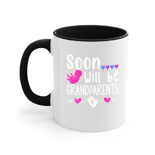 We Will Soon Become Grandparents, Be Grandparents Accent Mugs
