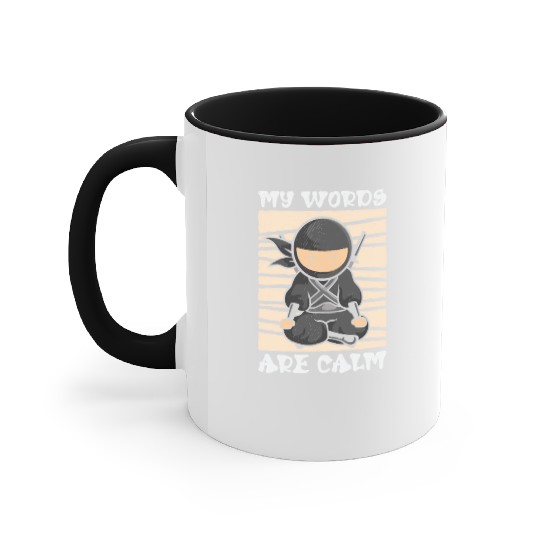 Serenity Ninja Fan Calm Yoga Lover Peaceful Accent Mugs
