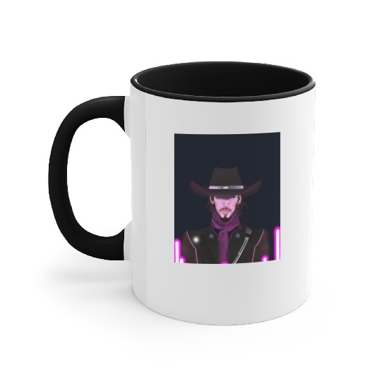 Goth Synthwave Outrun Goth Cowboy Accent Mugs