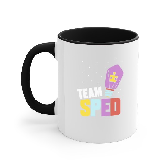 Team Sped Special Education Teacher Awareness Accent Mugs