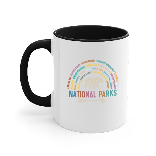 US National Parks, National Park, Denali, Redwood Accent Mugs