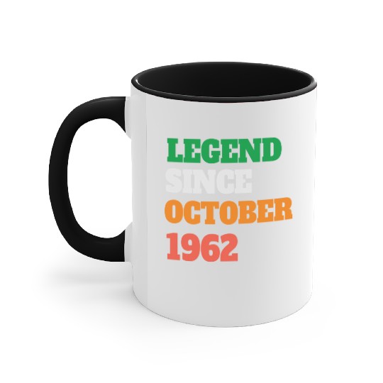 Legend Since October 1962 60th Birthday Accent Mugs