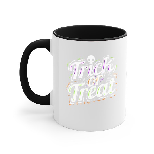 Trick Or Treat Spiderweb Halloween Accent Mugs