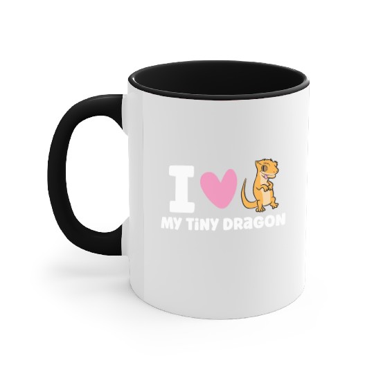 I Love My Tiny Dragon Reptile Pet Crested Gecko Accent Mugs
