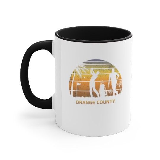 Retro Orange County Golf Golfing Fan Golfer Gift Accent Mugs