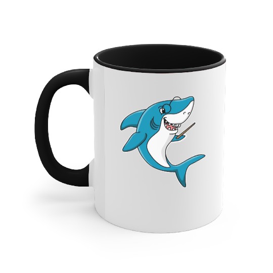Teacher shark .. school student lessons enrollment Accent Mugs
