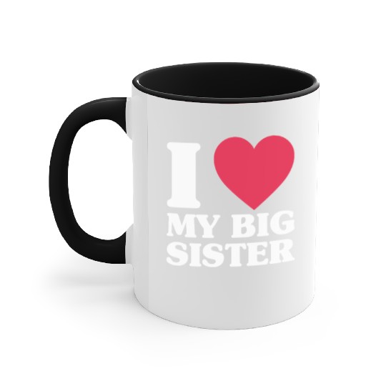I Love My Big Sister Accent Mugs