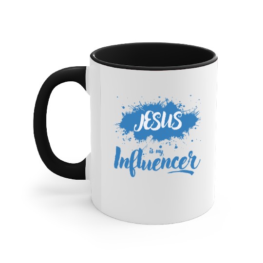 JESUS is my Influencer blue light Accent Mugs