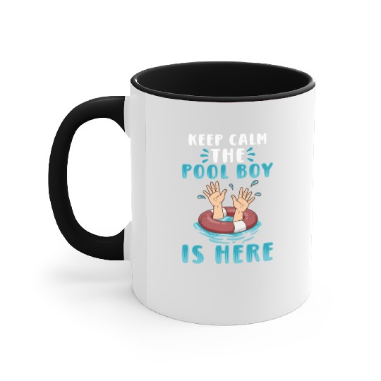Swimmer Scuba Diving Pool Boy Water Sport Accent Mugs