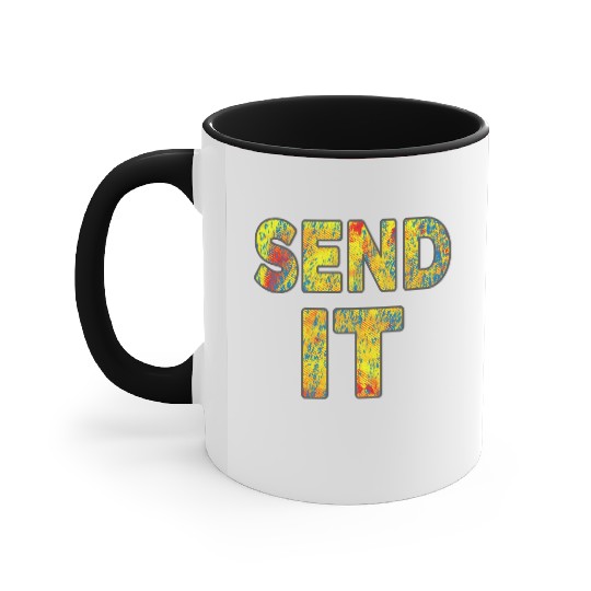 Mountain Bike - Send It - Fat Bike MTB Accent Mugs