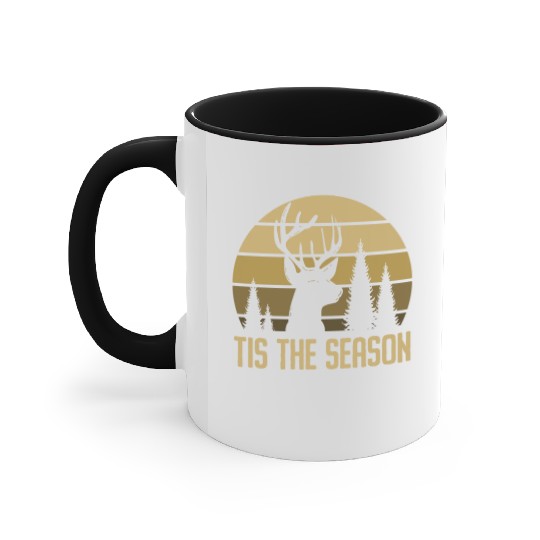 Tis The Season Vintage Dear Hunting Accent Mugs