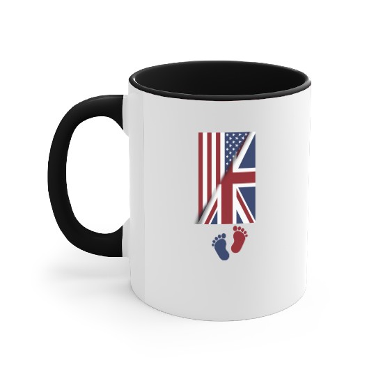 American Union Jack Flag Baby american union jack Accent Mugs