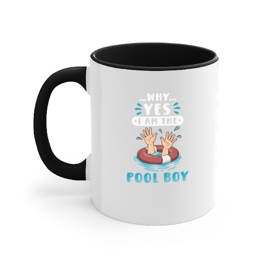 Swimmer Scuba Diving Pool Boy Water Sport Accent Mugs