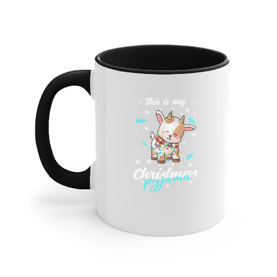 Winter Christmas Pyjama Goat Accent Mugs