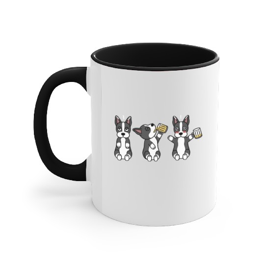 Boston Terrier Beer Lover Accent Mugs