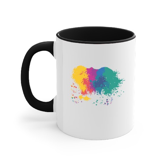 Color blob splash paint painter gift colorful spot Accent Mugs