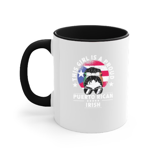 Puerto Rico Flag Ireland Grown Women Girl Accent Mugs