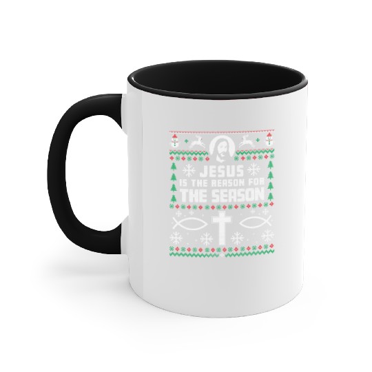 Jesus Is The Reason For The Season Accent Mugs