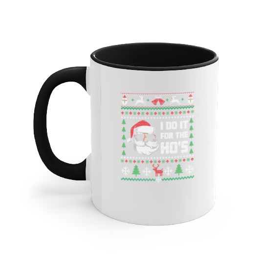 Santa I Do It For The Ho's Accent Mugs
