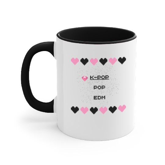 K pop art 2 Accent Mugs
