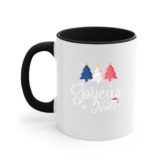 Joyeux Noel Christmas Tree French Flag France Accent Mugs