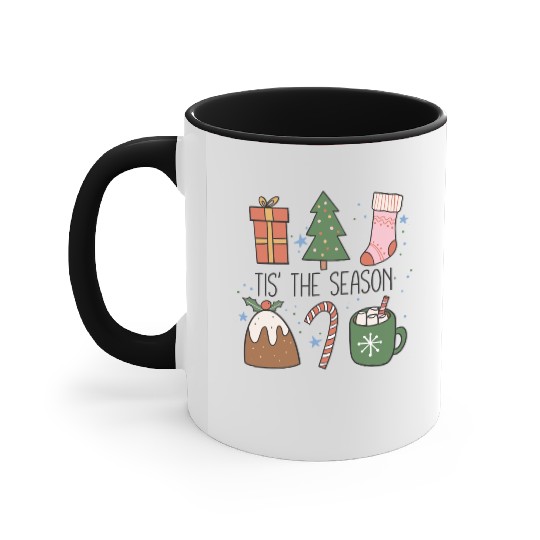 Tis the Season Christmas Accent Mugs